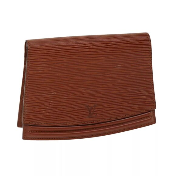 LOUIS VUITTON Epi Tilsitt Pouch Brown M52603 LV Auth ep3395 - Picture 1 of 16